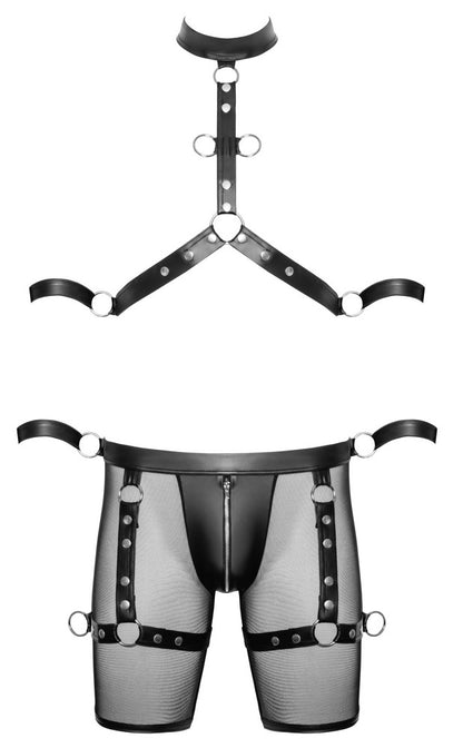 SVENJOYMENT Herren-Harness-Pants-Set mit 4 Fesseln