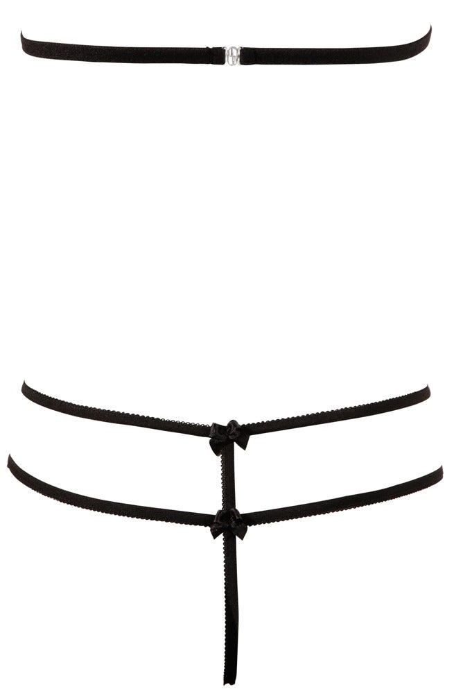 COTTELLI Spitzen-Set mit Ouvert-String, schwarz