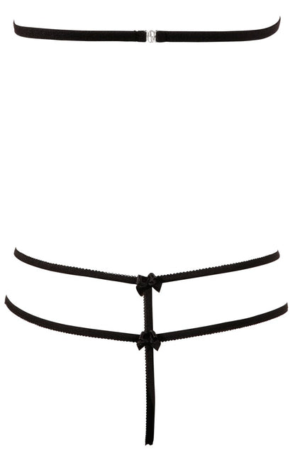 COTTELLI Spitzen-Set mit Ouvert-String, schwarz