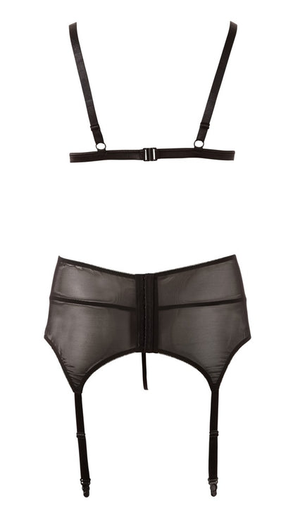 Cottelli BH-Strapsset aus Blütenspitze mit Zierschnürung