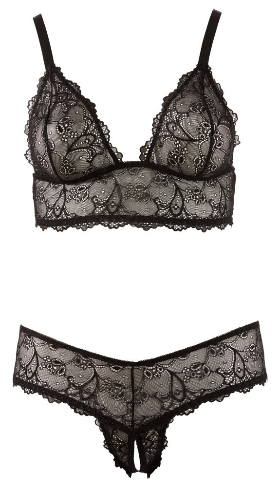 Cottelli BH und Rio-String aus Spitze, ouvert