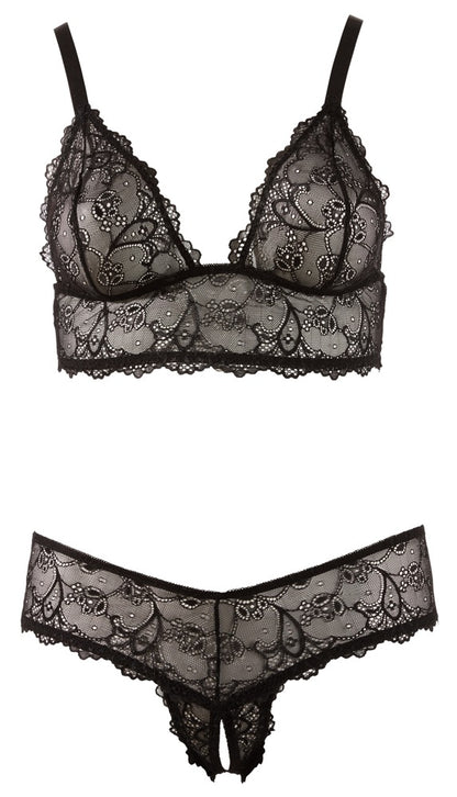 Cottelli BH und Rio-String aus Spitze, ouvert