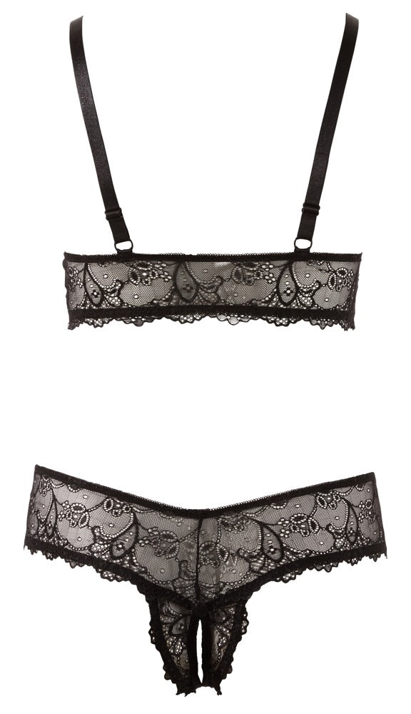 Cottelli BH und Rio-String aus Spitze, ouvert