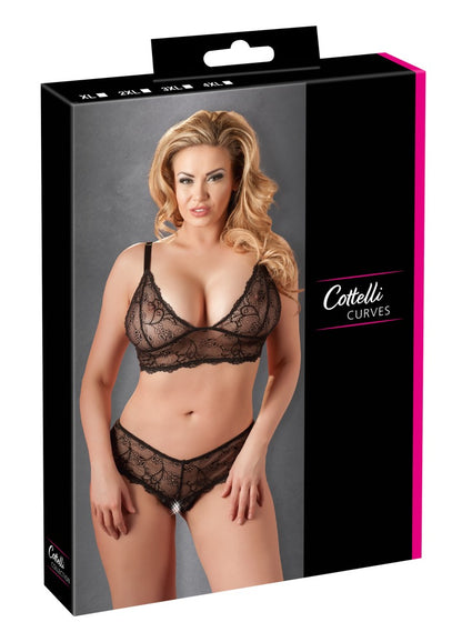 Cottelli BH und Rio-String aus Spitze, ouvert