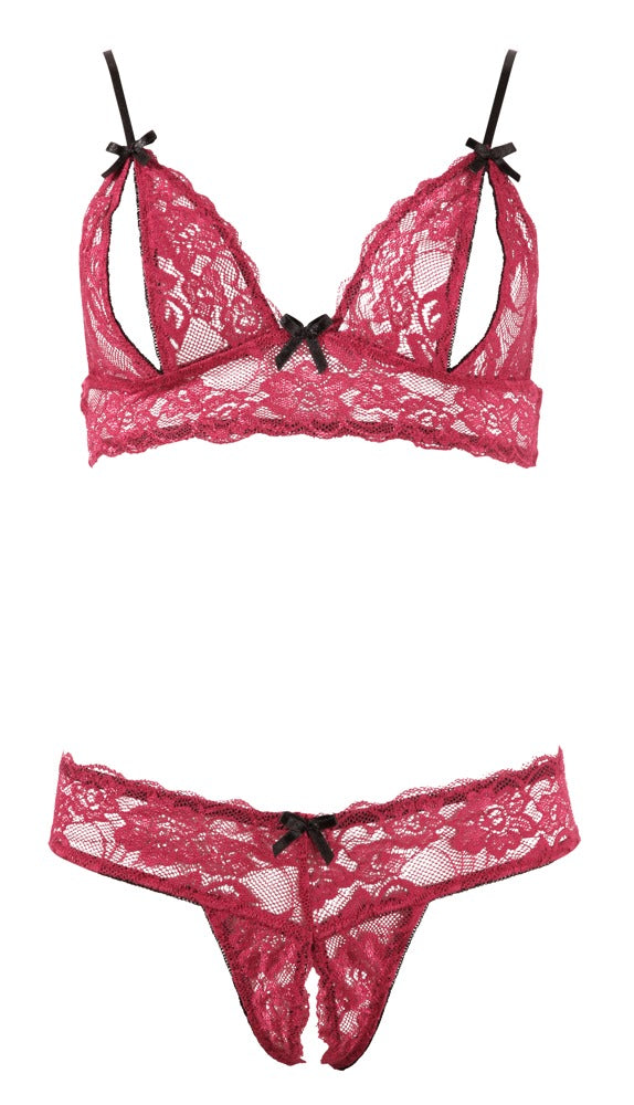 COTTELLI BH-Set mit offenen Cups, Rot