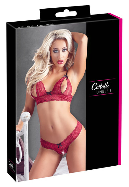 COTTELLI BH-Set mit offenen Cups, Rot