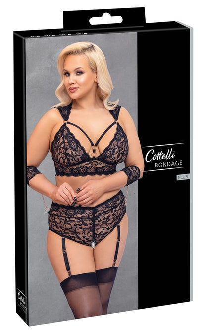 Cottelli Bondage-Set mit Bralette und Armfesseln