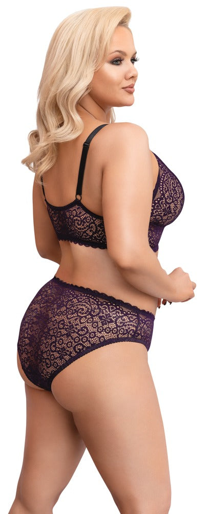Cottelli BH-Set aus feiner Spitze mit Hakenverschluss, Lila