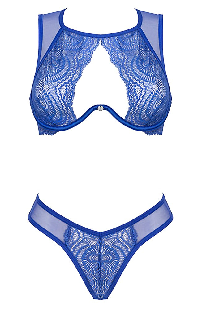 OBSESSIVE Giselia Bügel-BH-Set in Blau