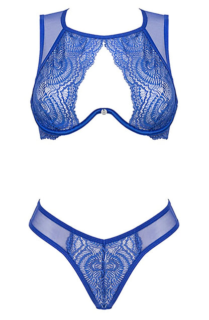OBSESSIVE Giselia Bügel-BH-Set in Blau