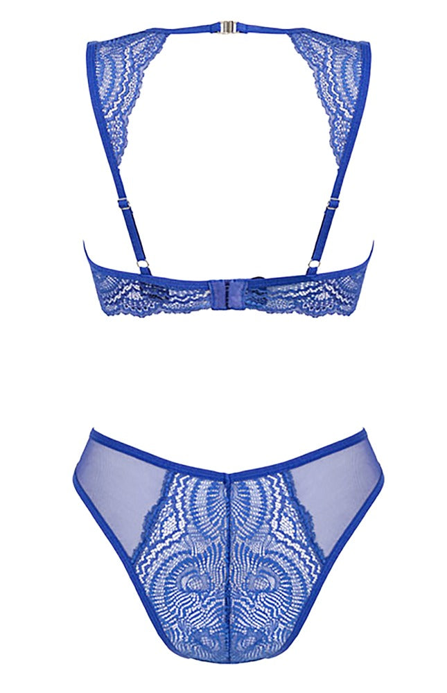 OBSESSIVE Giselia Bügel-BH-Set in Blau