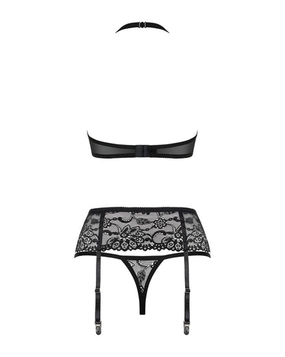 OBSESSIVE Neckholder-BH-Set mit Strapsgurt