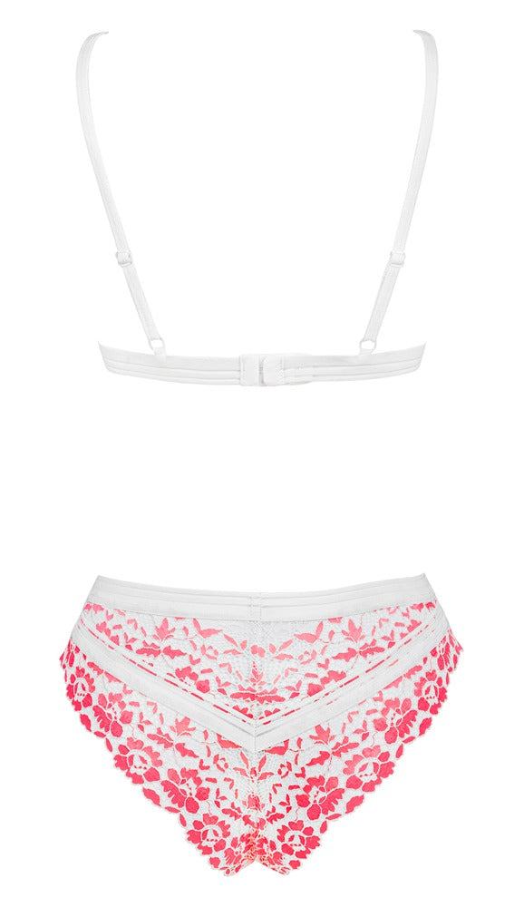 OBSESSIVE Bloomys BH-Set in Rosé/Weiß