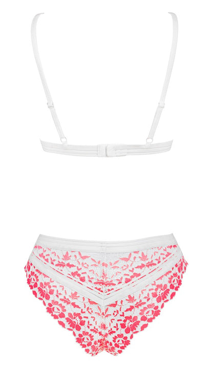 OBSESSIVE Bloomys BH-Set in Rosé/Weiß