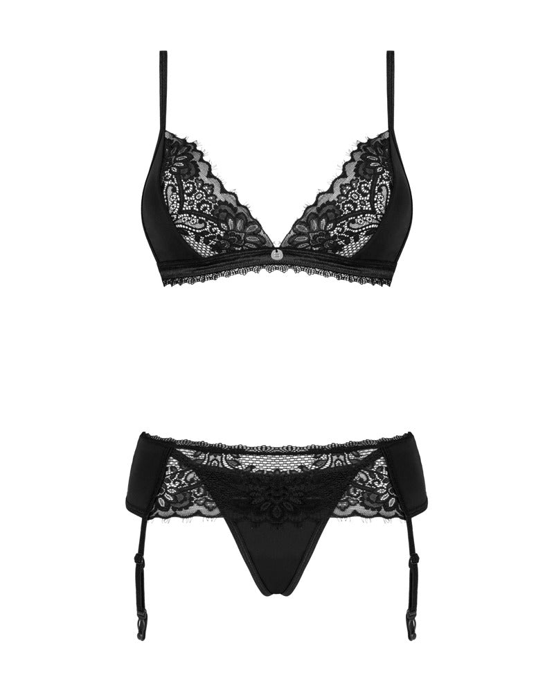 OBSESSIVE Maderris BH-Set mit Strapsgurt
