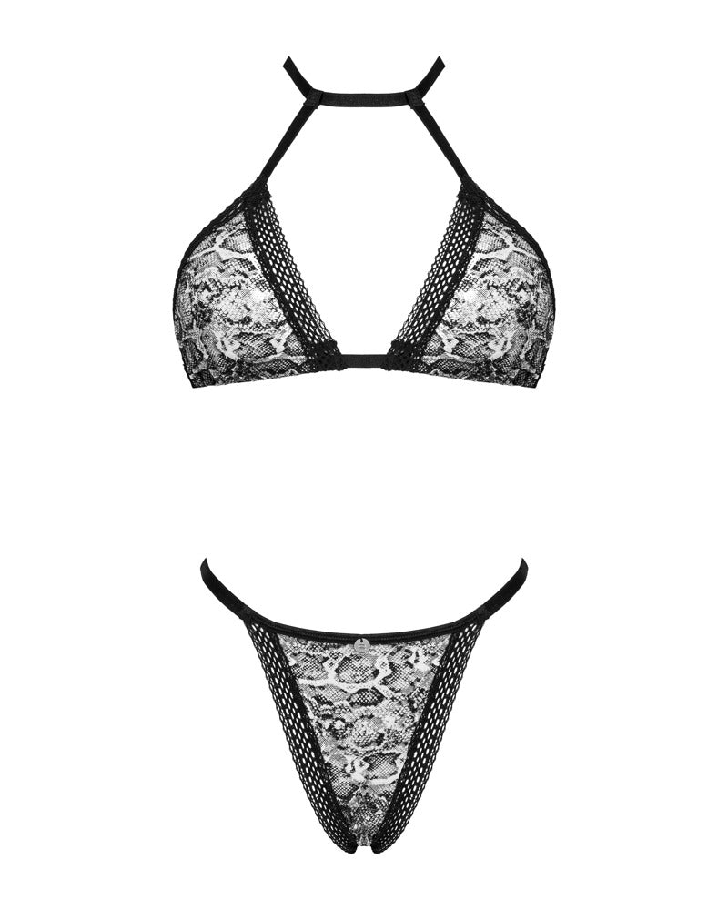 OBSESSIVE Xenita Neckholder-BH-Set, Animal-Print