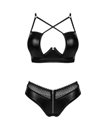 OBSESSIVE Wetlook-BH-Set mit Spitze
