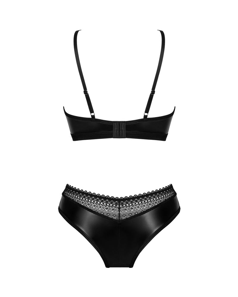 OBSESSIVE Wetlook-BH-Set mit Spitze