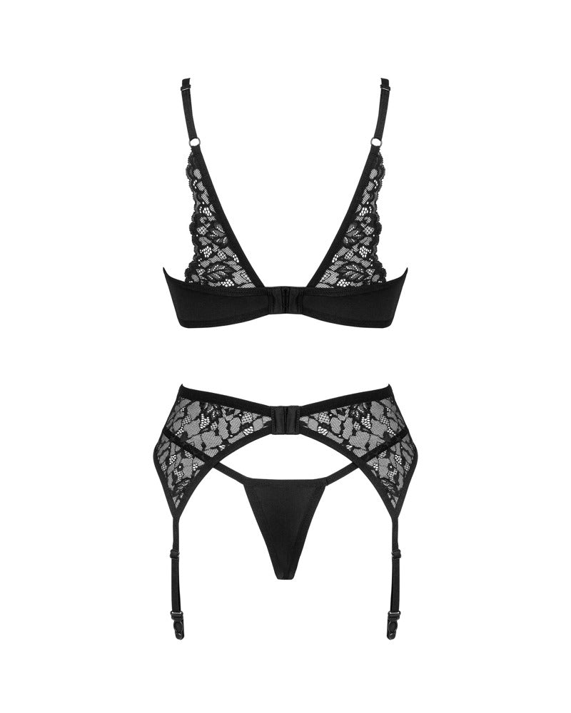 OBSESSIVE BH-Set mit Strapsgurt, Spitze