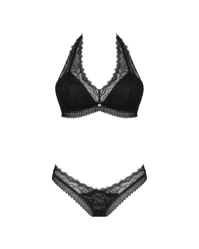 OBSESSIVE Neckholder-BH-Set, Spitzen-Mix
