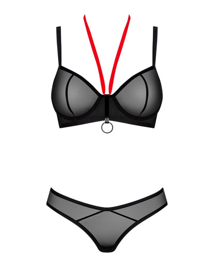 OBSESSIVE BH-Set mit rotem Kontrast
