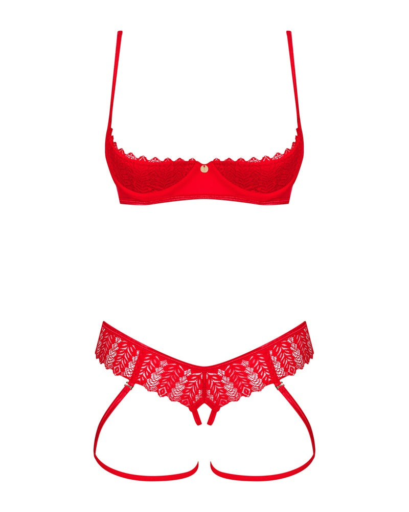OBSESSIVE Ouvert-Hebe-Set in Rot