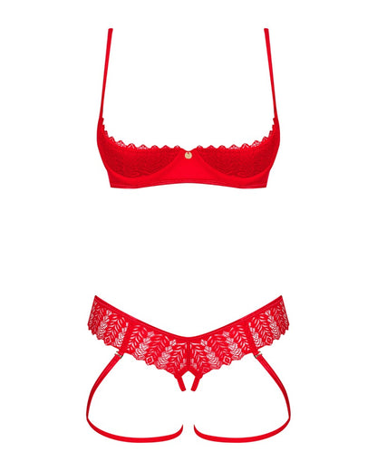 OBSESSIVE Ouvert-Hebe-Set in Rot