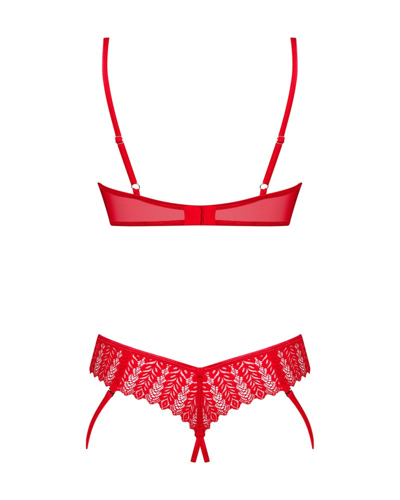 OBSESSIVE Ouvert-Hebe-Set in Rot