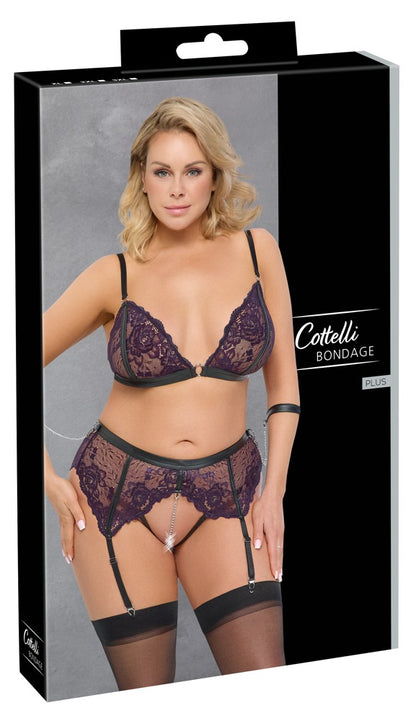 Cottelli Bondage-Set mit Soft-BH und Soft-Armfesseln