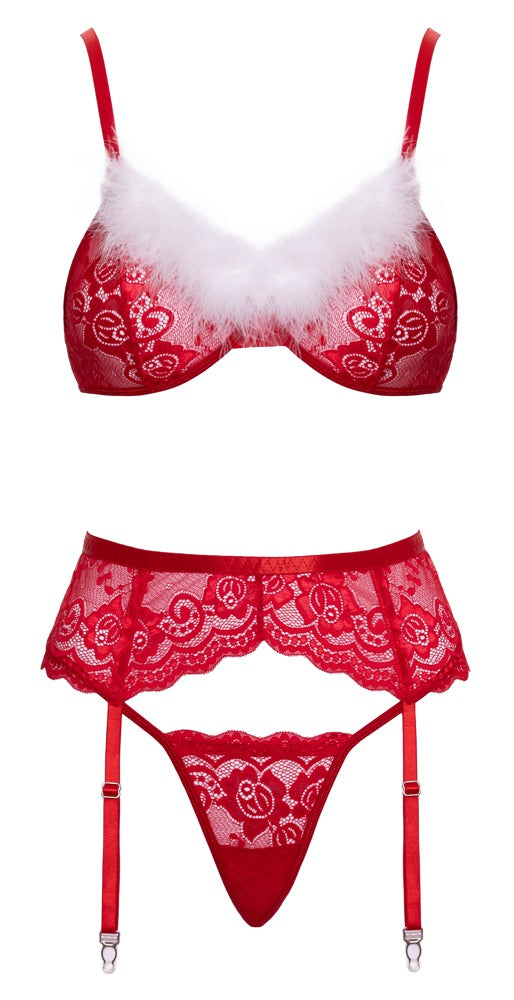 COTTELLI Weihnachts-Straps-Set in Rot