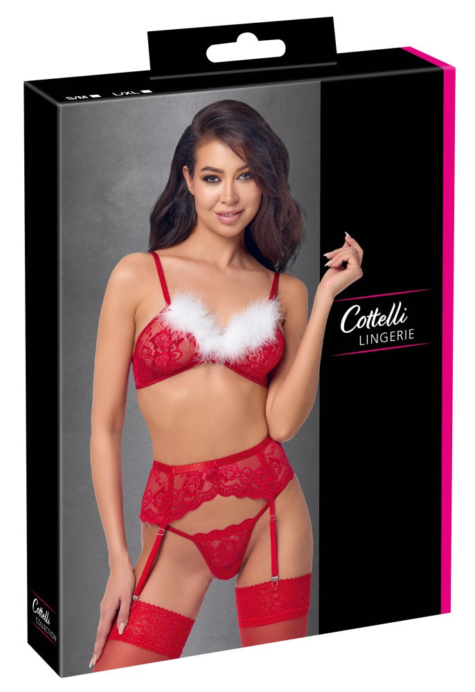 COTTELLI Weihnachts-Straps-Set in Rot