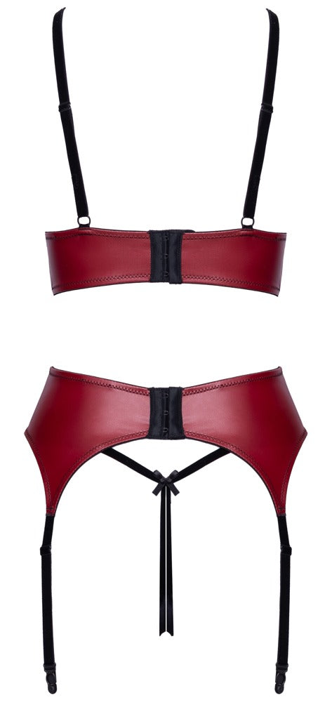 COTTELLI Ouvert-Straps-Set in Dunkelrot
