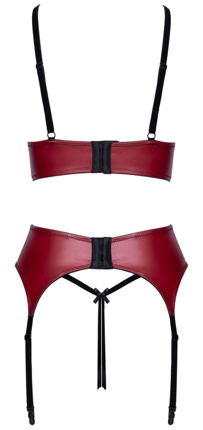 COTTELLI Ouvert-Straps-Set in Dunkelrot
