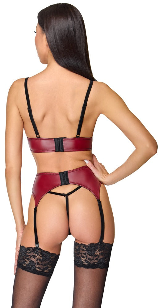 COTTELLI Ouvert-Straps-Set in Dunkelrot