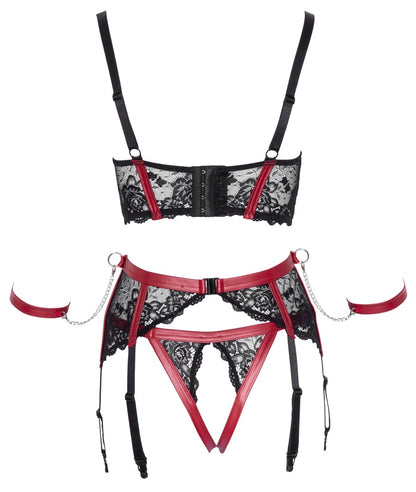 Cottelli Bondage-Set mit Bügel-Hebe und Hand-/Armfesseln
