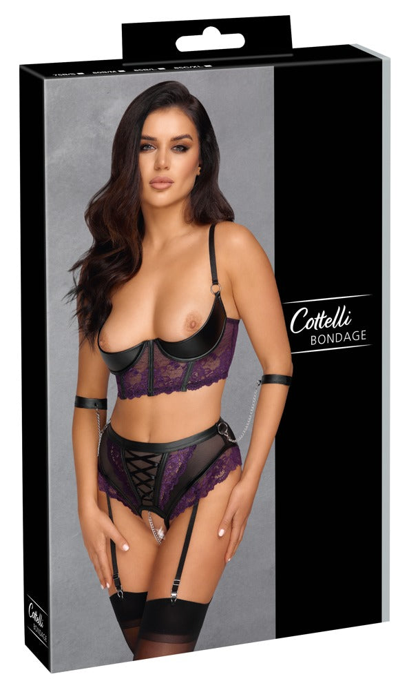 Cottelli Bondage-Set mit Longline-Hebe und Handfesseln