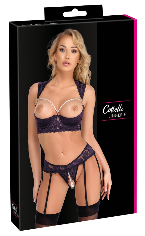 COTTELLI Longline-Hebe-Set in Lila, ouvert