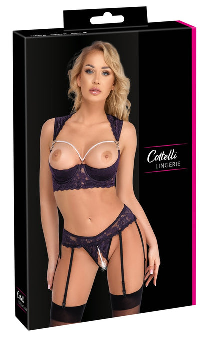 COTTELLI Longline-Hebe-Set in Lila, ouvert
