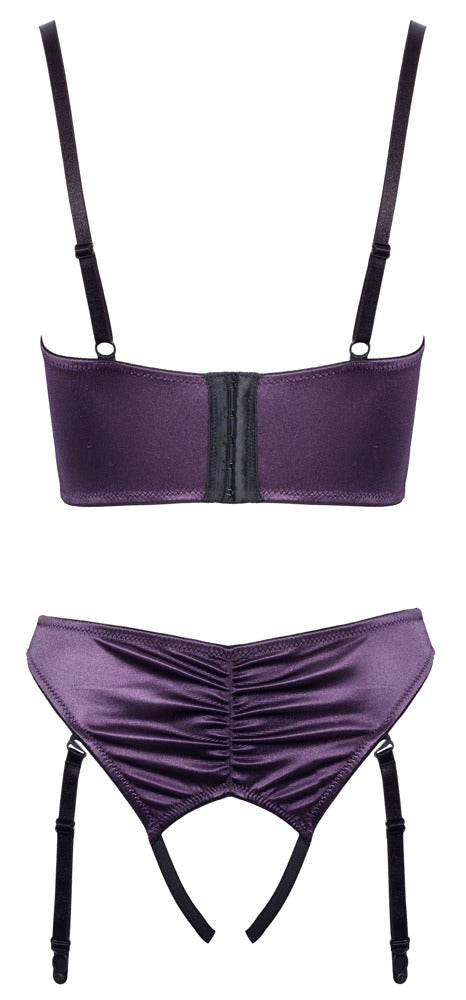 COTTELLI Longline-Hebe-Set aus Satin, Lila