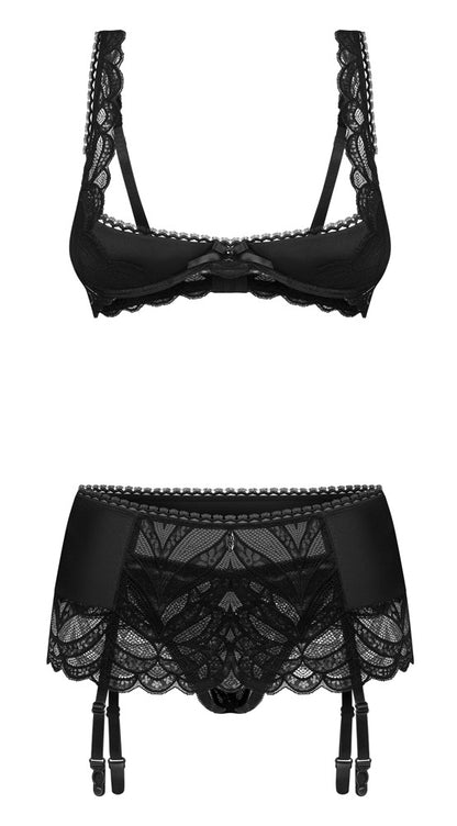 OBSESSIVE Hebe-Set mit Strapsgürtel, ouvert