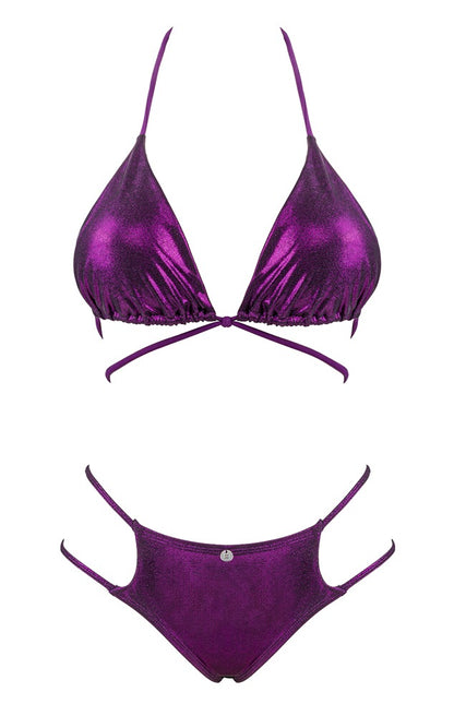 OBSESSIVE Balitta Bikini im Glanzlook, Lila