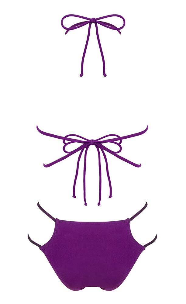 OBSESSIVE Balitta Bikini im Glanzlook, Lila
