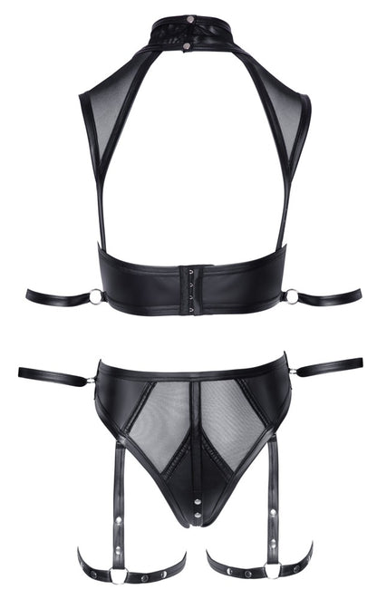 Cottelli Bondage-Set mit Top, Slip und Schenkel-Harnesses