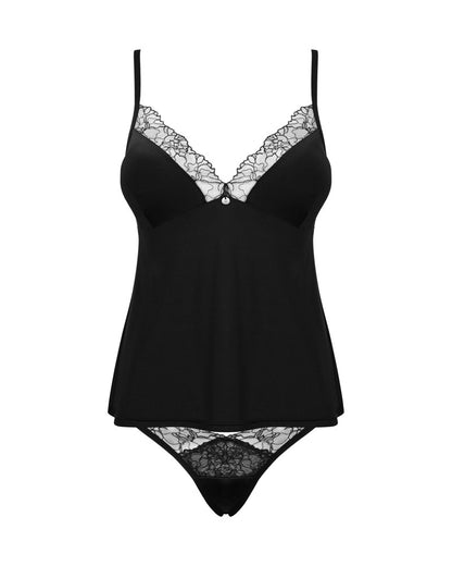 OBSESSIVE Top-und-Panty-Set mit Stickerei