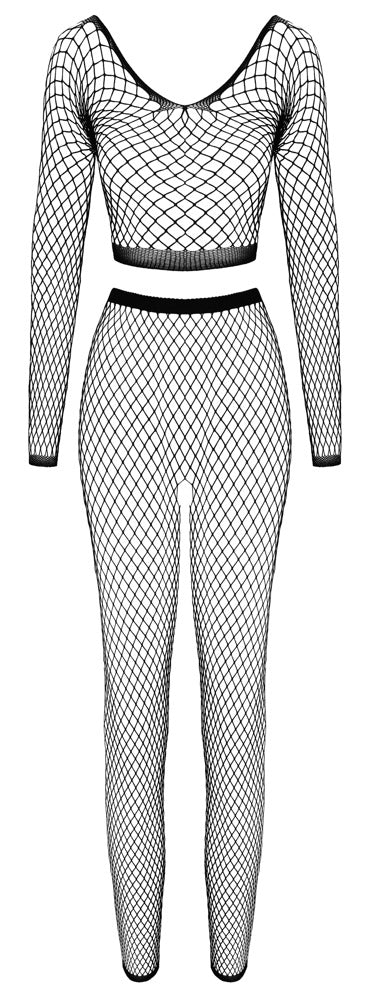Fantasy Netz-Zweiteiler mit Top und Leggings, ouvert