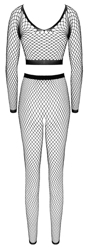 Fantasy Netz-Zweiteiler mit Top und Leggings, ouvert