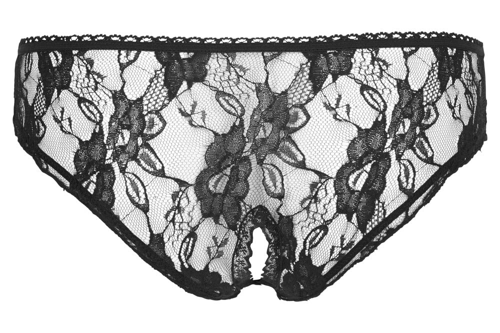 COTTELLI Spitzen-Slip ouvert, schwarz