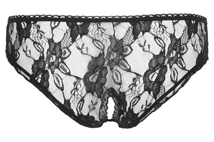 COTTELLI Spitzen-Slip ouvert, schwarz