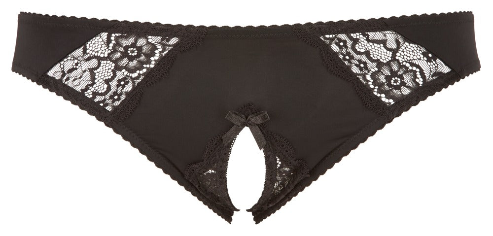 Cottelli Slip ouvert mit Spitzeneinsätzen