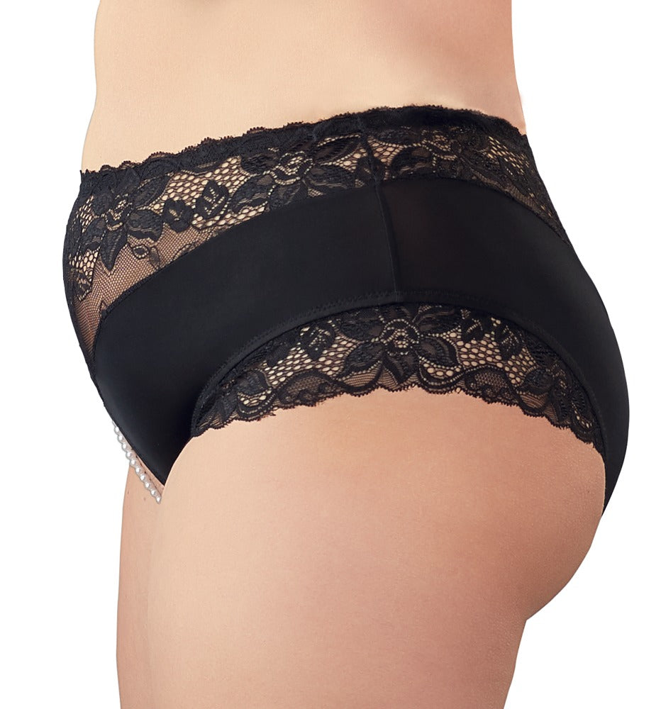 Cottelli Perlenslip ouvert mit stimulierender Perlenkette